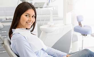 smiling female dental patient