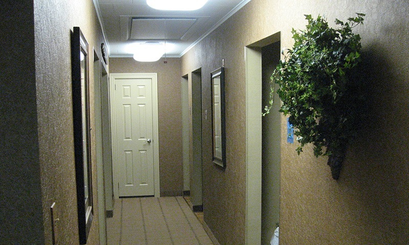 Hallway to treatment rooms