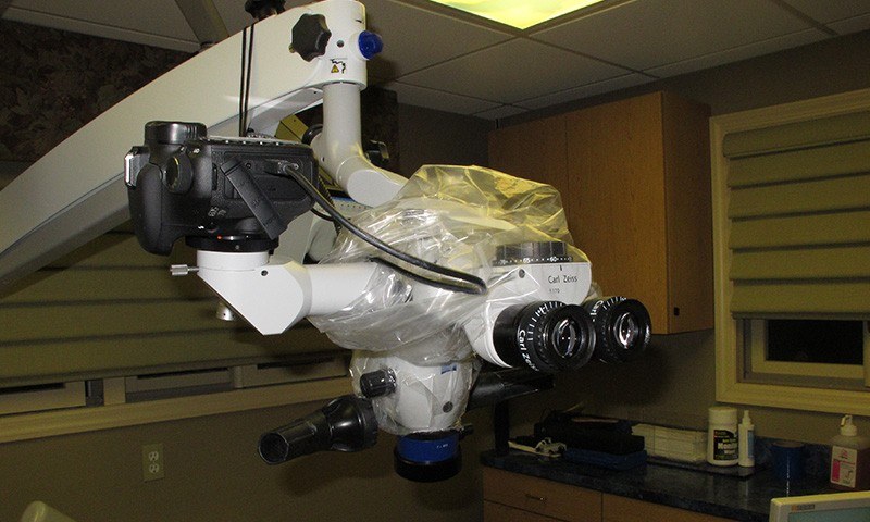 High tech dental tools in exam room