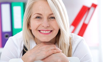 woman smiling