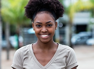 Young woman with beautiful smile