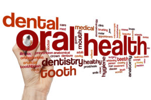 Oral health word cloud